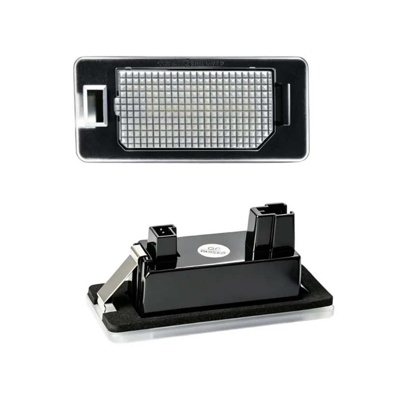 Plate Light Assembly Pair Pack with LED Rear Plate Lighting, Lens Housing Form, and Two-Side Service for Worn Lamp Units and