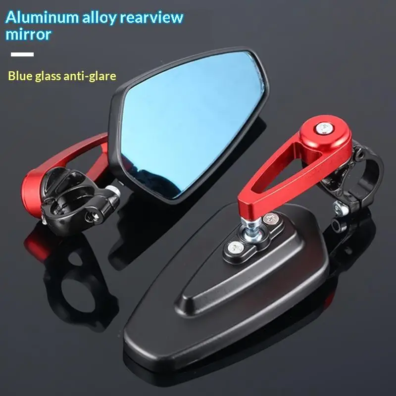 1 Pair Aluminum Alloy Motorcycle Rearview Mirrors Universal Scooter Bar End Handlebar Mirror Rear View Mirror Accessories