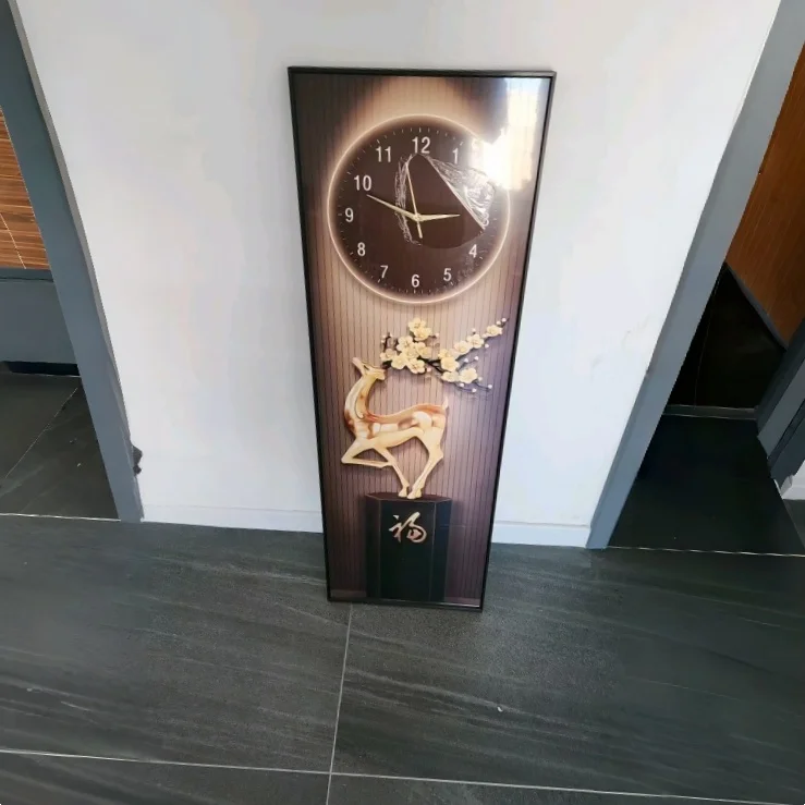Modern Led Entrance Clock Living Room Clock Wall Lamp Painting Sofa Background Hanging Painting Bedroom Luster Home Appliance