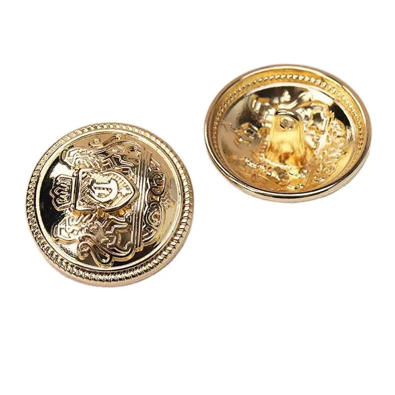 10pcs 15mm/18mm/20mm/23mm/25mm Round Metal Buttons Retro Lion Shank Button DIY Sewing Jeans Suit Coat Shirt Dress Accessories