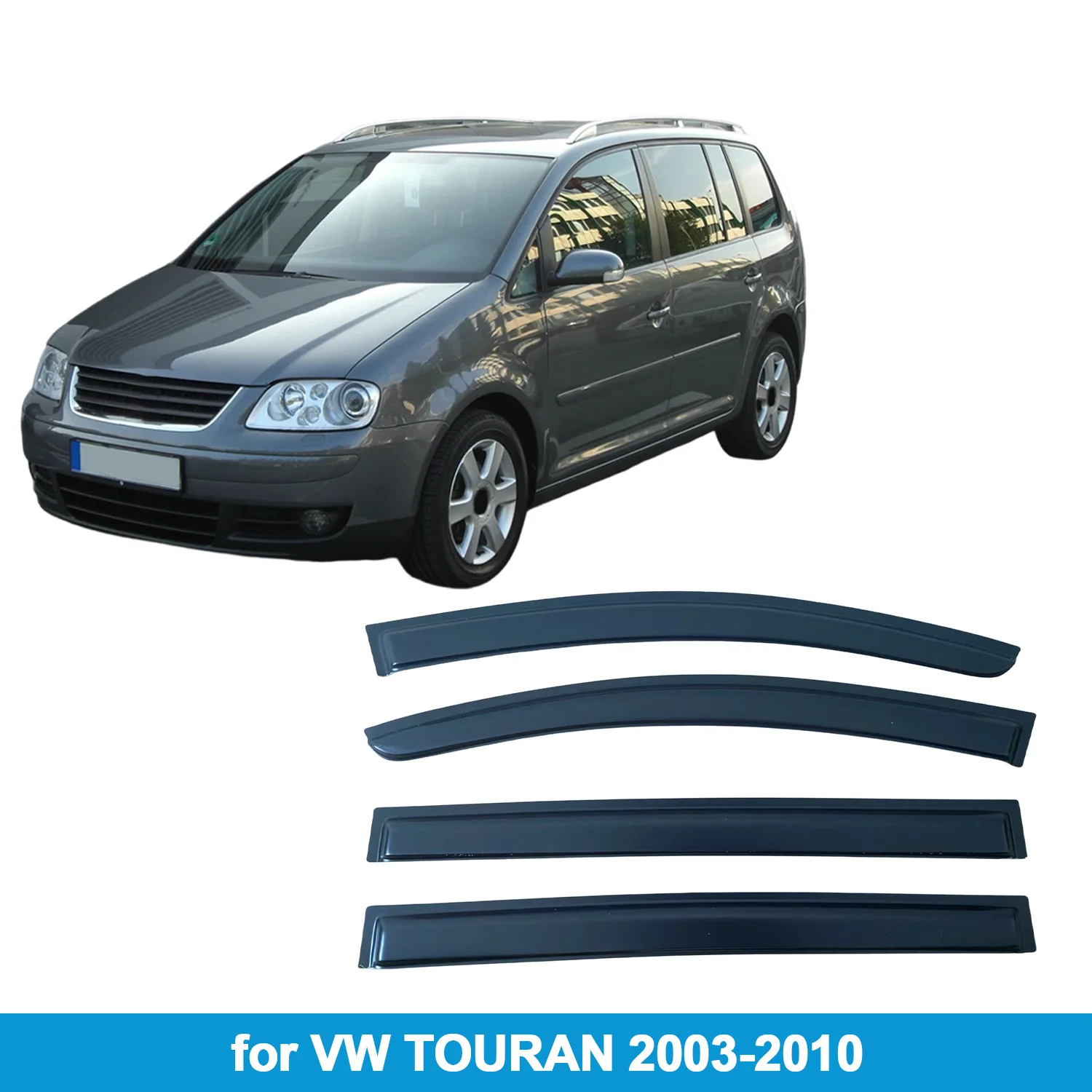 

Оконный козырек для VW TOURAN 2003-2010, защита от дождя, боковой дефлектор, защита от атмосферных воздействий, лента для наружного крепления