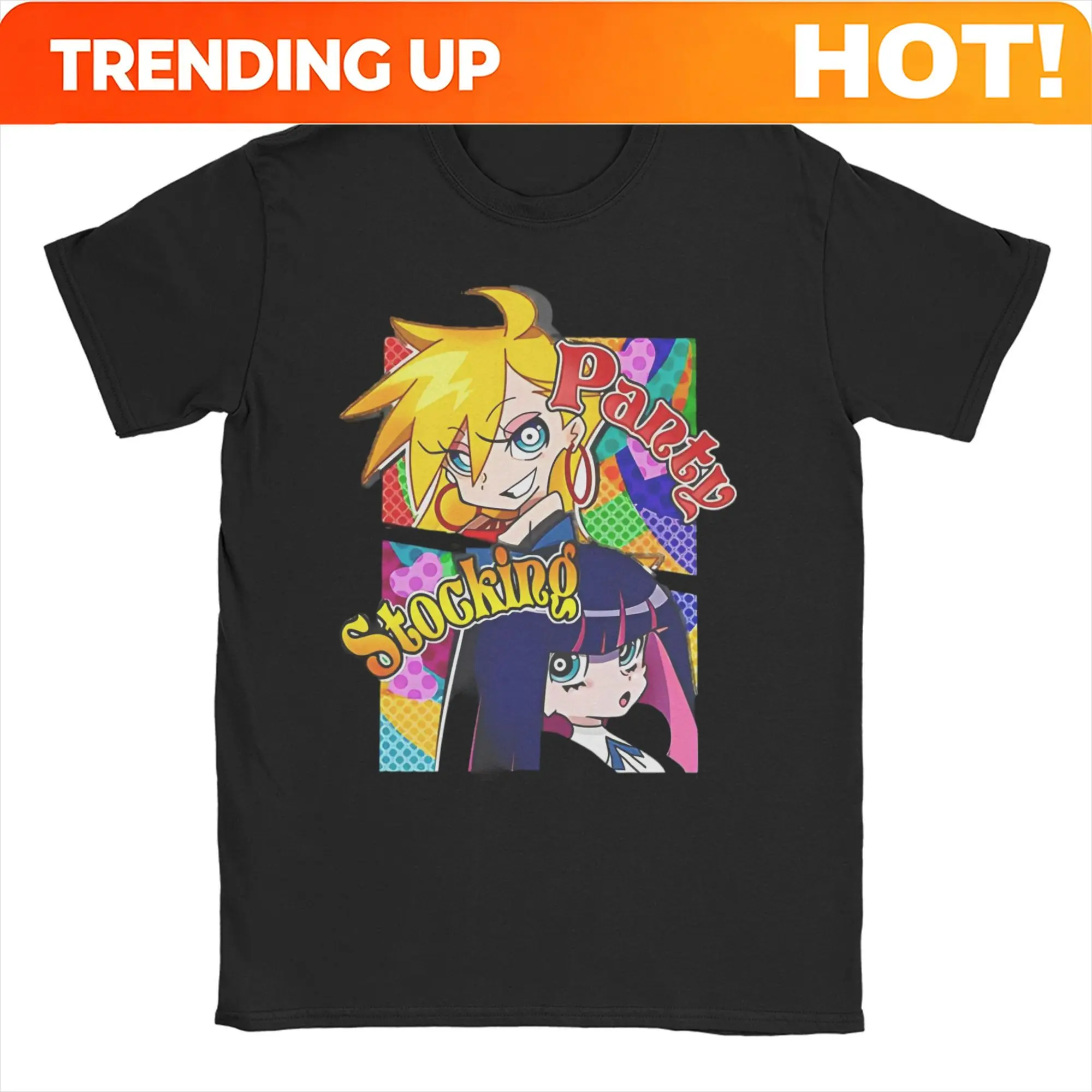 Customization Panty Stocking With Garterbelt T-Shirts For Men Women Cute Anime Funny Cotton Tee Shirt Short Sleeve T Shirt Plus