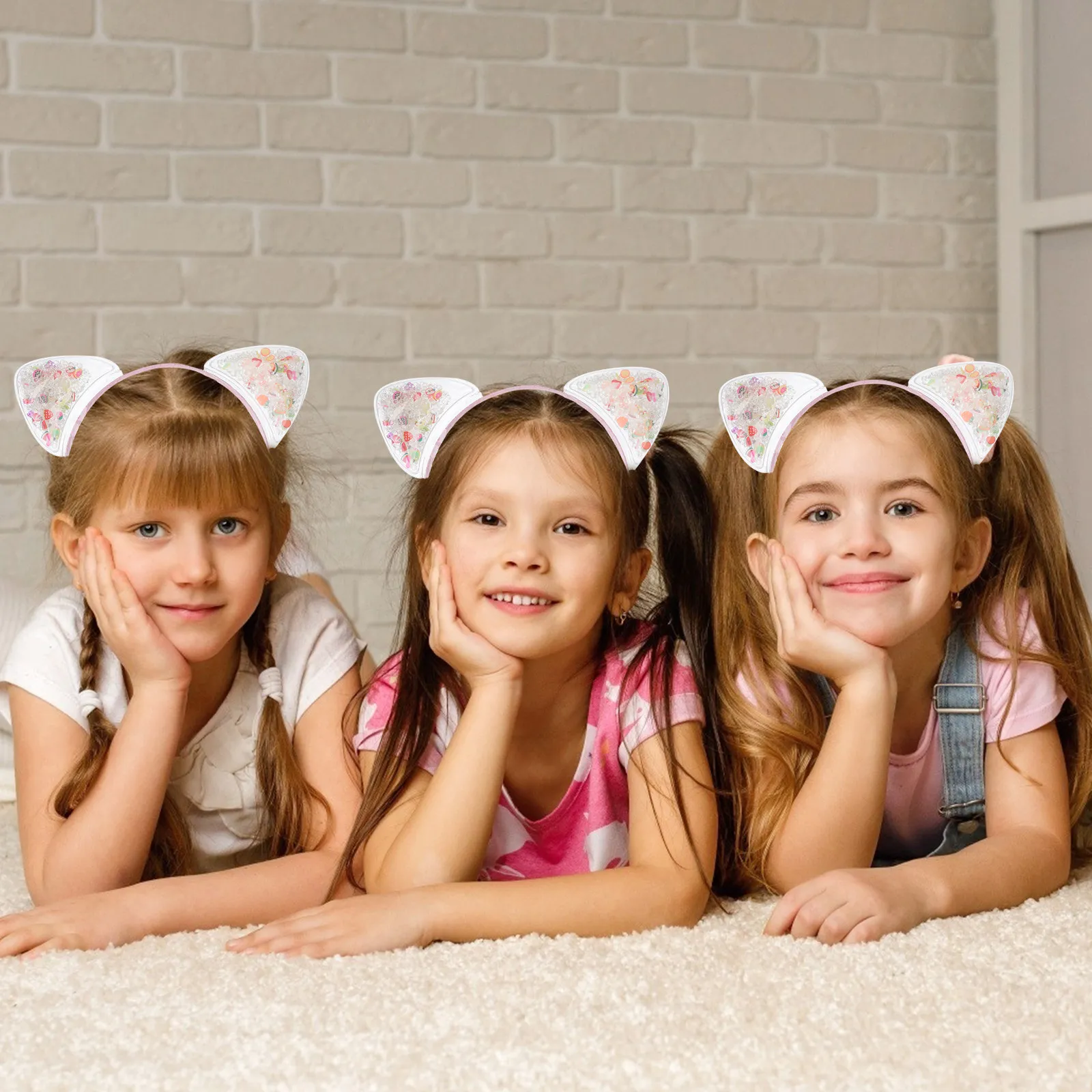 

4Pcs Hairband Decorative Headband Cat Shape Non Slip Lovely Headdress for Halloween Birthday Party Festival Cosplay Daily