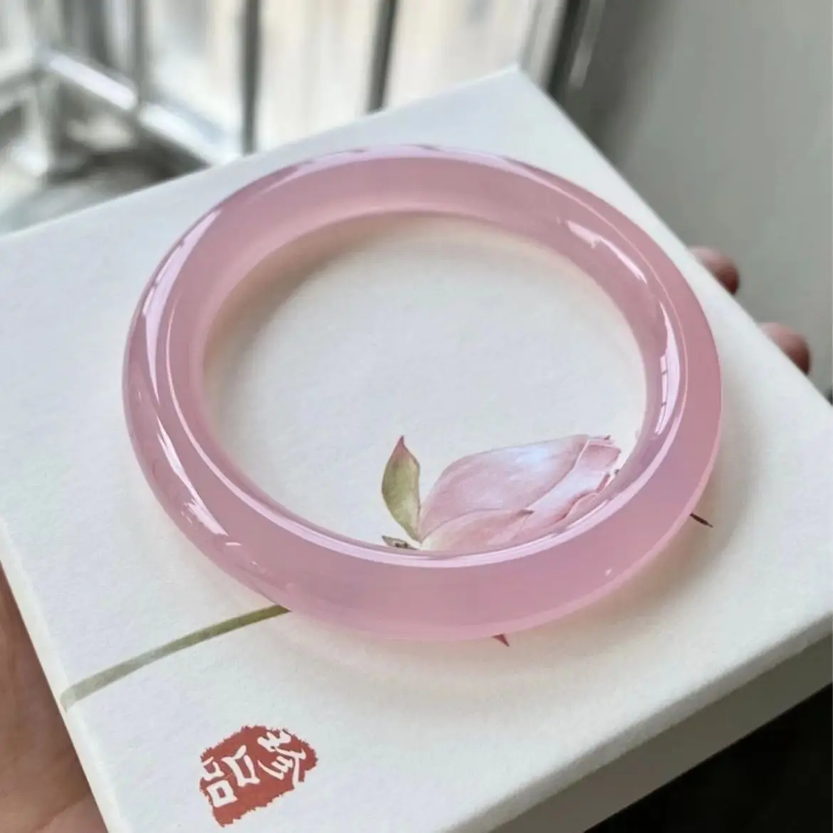 

Natural Pink Jade Bangle Women Healing Gemstone Fine Jewelry Genuine Myanmar Jadeite Grade A Burma Jade Bangles Round Bracelets