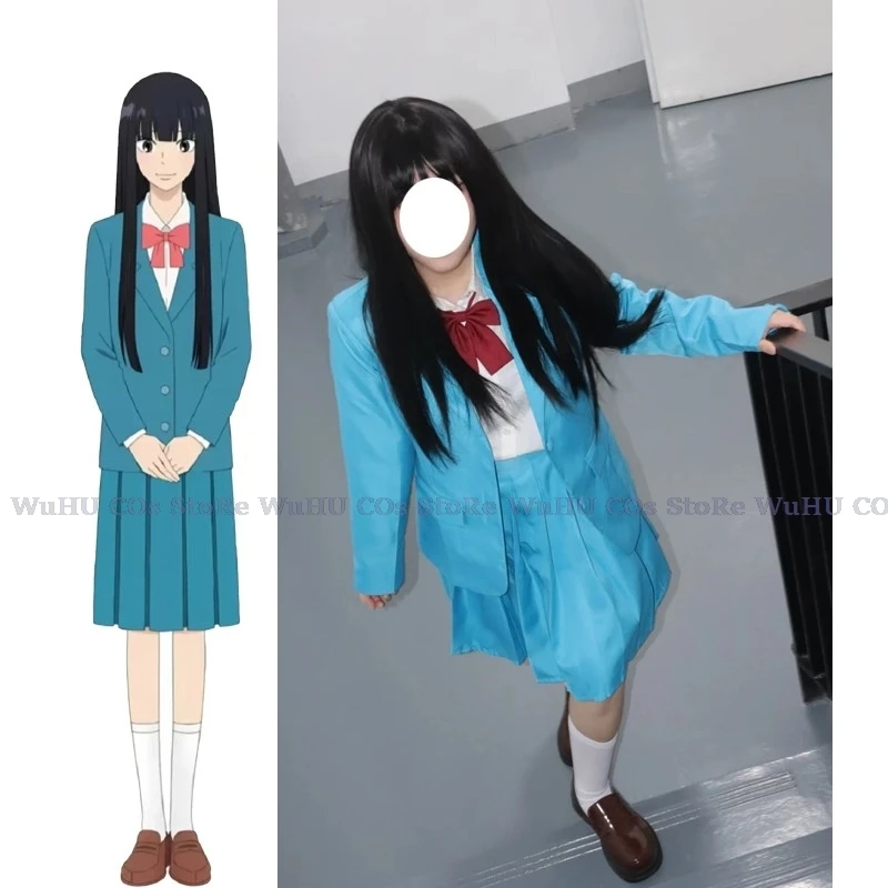 Anime Kimi Mi Todoke Season 3 Kuronuma Sawako Cosplay Costume From Me To You Season Wig JK School Uniforms Woman Lovely Suit