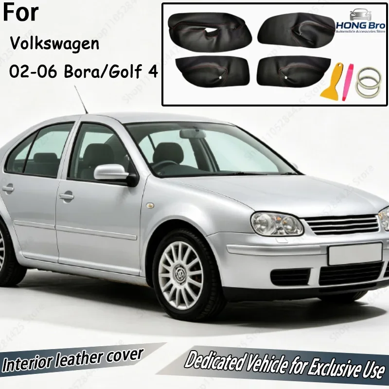 Microfiber Leather Door Panel Cover Interior Modified Accessories For VOLKSWAGEN Bora Golf 4 2002-2006