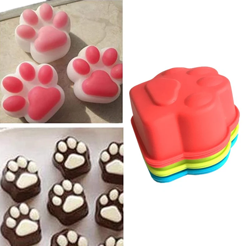 1 Stuk Kat Klauwen Siliconen Mal Muffin Liners Cupcake Bakvormen Keuken Gadgets Mal