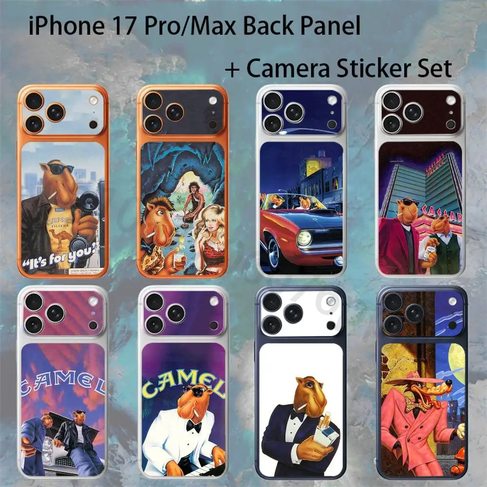 

Vintage Camel Cigarettes For iPhone 17pro/Max Full body Back Cover Decal Skin Colorful Rear Protective Sticker Film