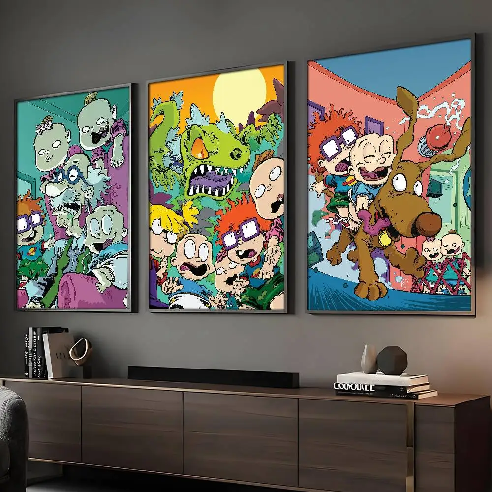 Cartoon R-RUGRATS Poster HD Sticky Wall Art Printing Waterproof Home Living Bed Room Bar Aesthetic Decor
