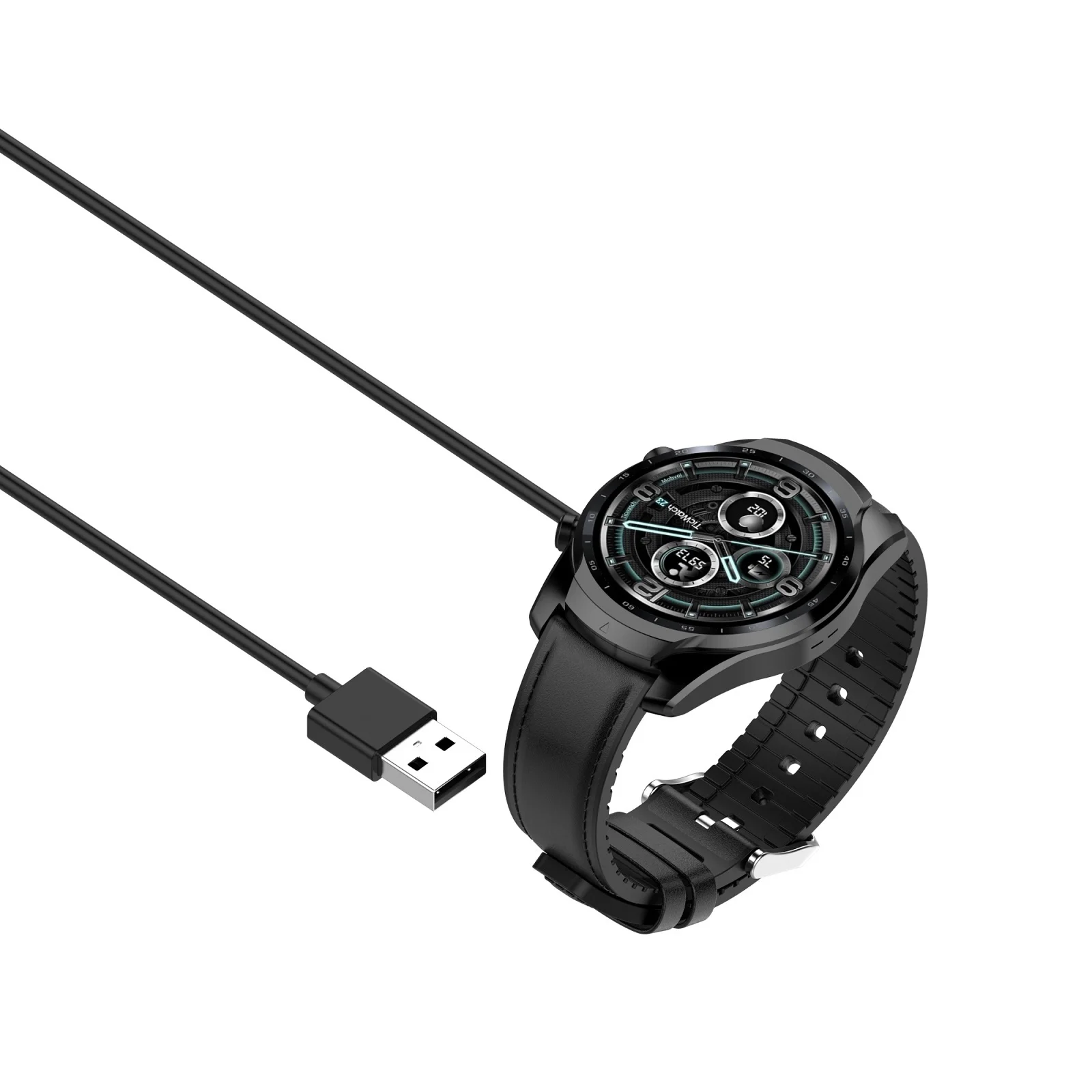 كابل شحن USB لـ Ticwatch pro5/proX/E3/pro3 LTE شحن سريع للغاية ساعة ذكية مهايئ شاحن سلك قاعدة ملحق #1