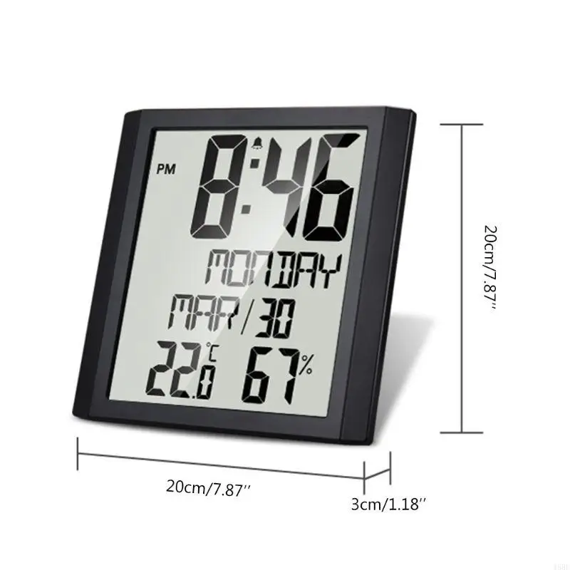 45be Digital Day Clock for Extra Thermeter Hygerometer Calendar Desk