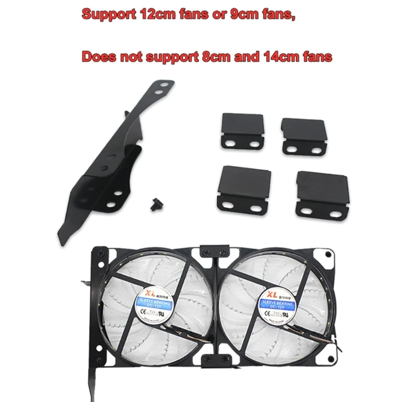 3 Fan Mount Rack PCI Slot Bracket for Video Card with support 90MM/120MM Fan Bracket Kit with Fan Dropship