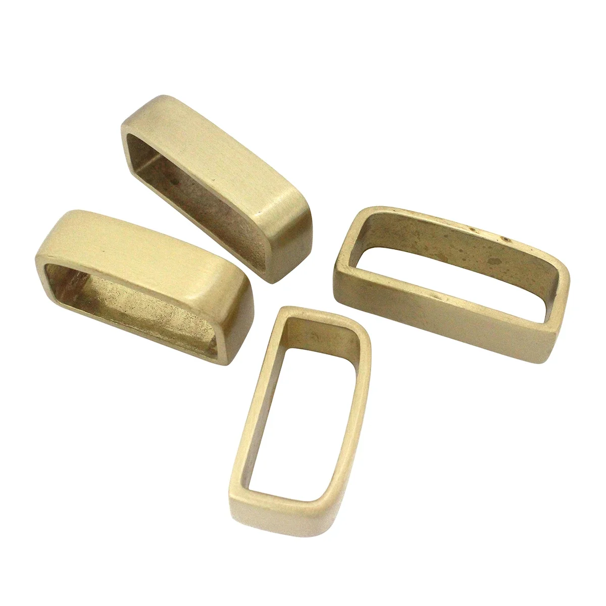 2pcs Brass Belt Keeper Dee Ring Belt Strap Loop Ring Buckle Parts for Leather Craft Bag Strap Belt 35mm 40mm