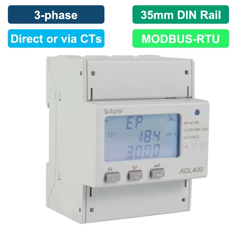 Three phase smart electric energy meter Acrel ADL400/C for power consumption monitoring