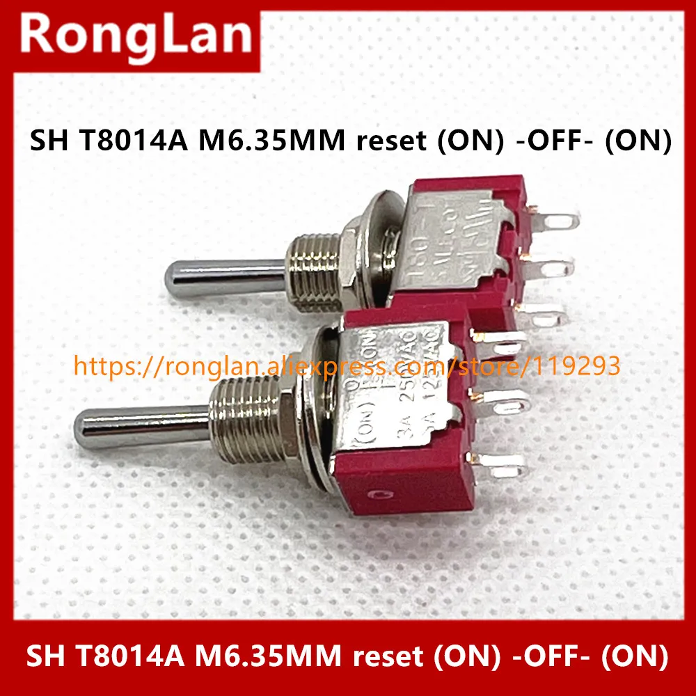 T8014A single double reset NO-OFF-NO trigger small toggle switch M6.35 shaking his head rocker switch T80-T Taiwan SH-50pcs/lot