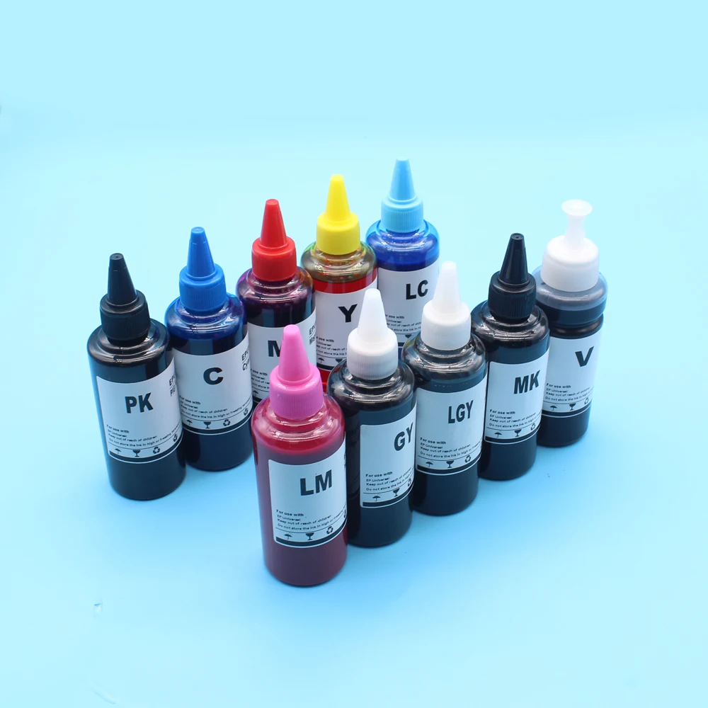 10 Colors 100ML Premium Pigment Ink Refill for Epson SureColor P700 P703 P704 P706 708 P900 P903 P904 P906 P908 Printer