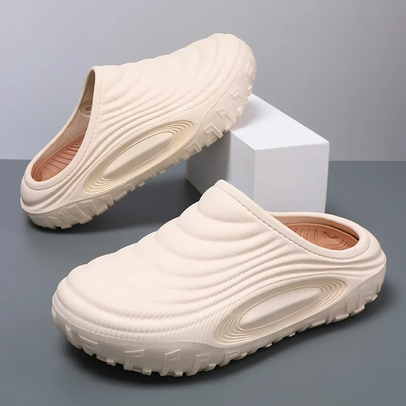 Kitchen Work Chef Shoes Men Closed Toe Hollow Out Non-slip Casual Clogs Slides