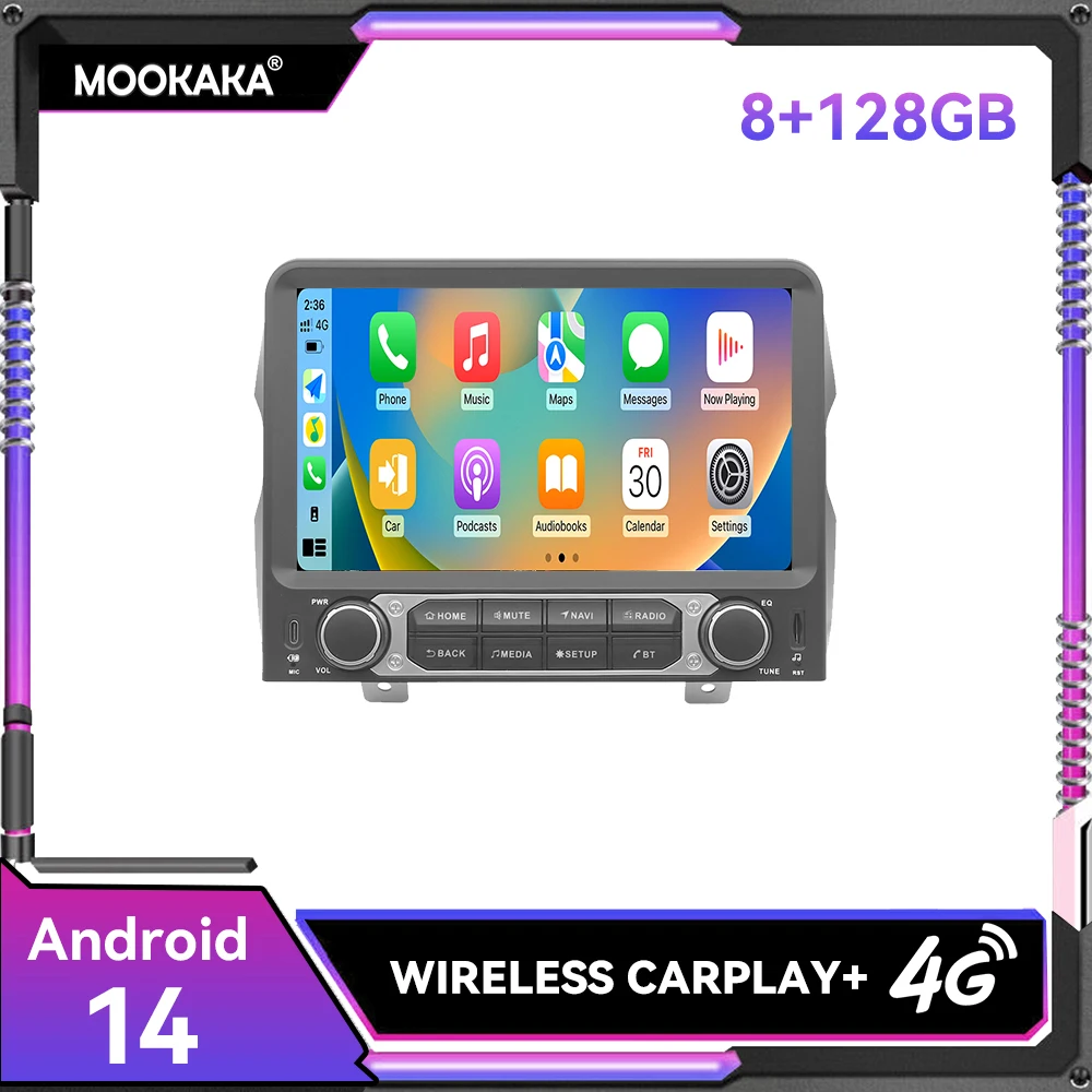 

8.4 Inch 8+128GB Android 14.0 AutoRadio For Jeep Wrangler JL 2018-2023 IPS Screen Car Multimedia Player GPS Navigation Head Unit