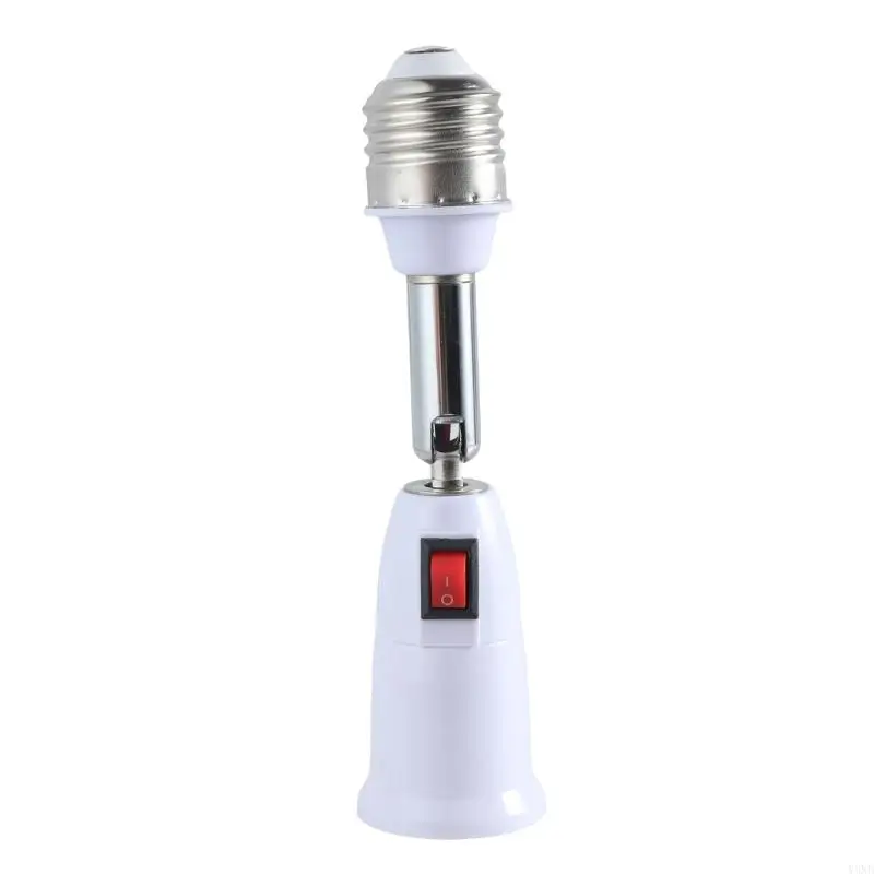 Y3ND E27 to E27 Lengthened Lamp Base 180 Degree Rotation Tube LED Light Bulb Extension Lamp Holder Head Conversion Socket