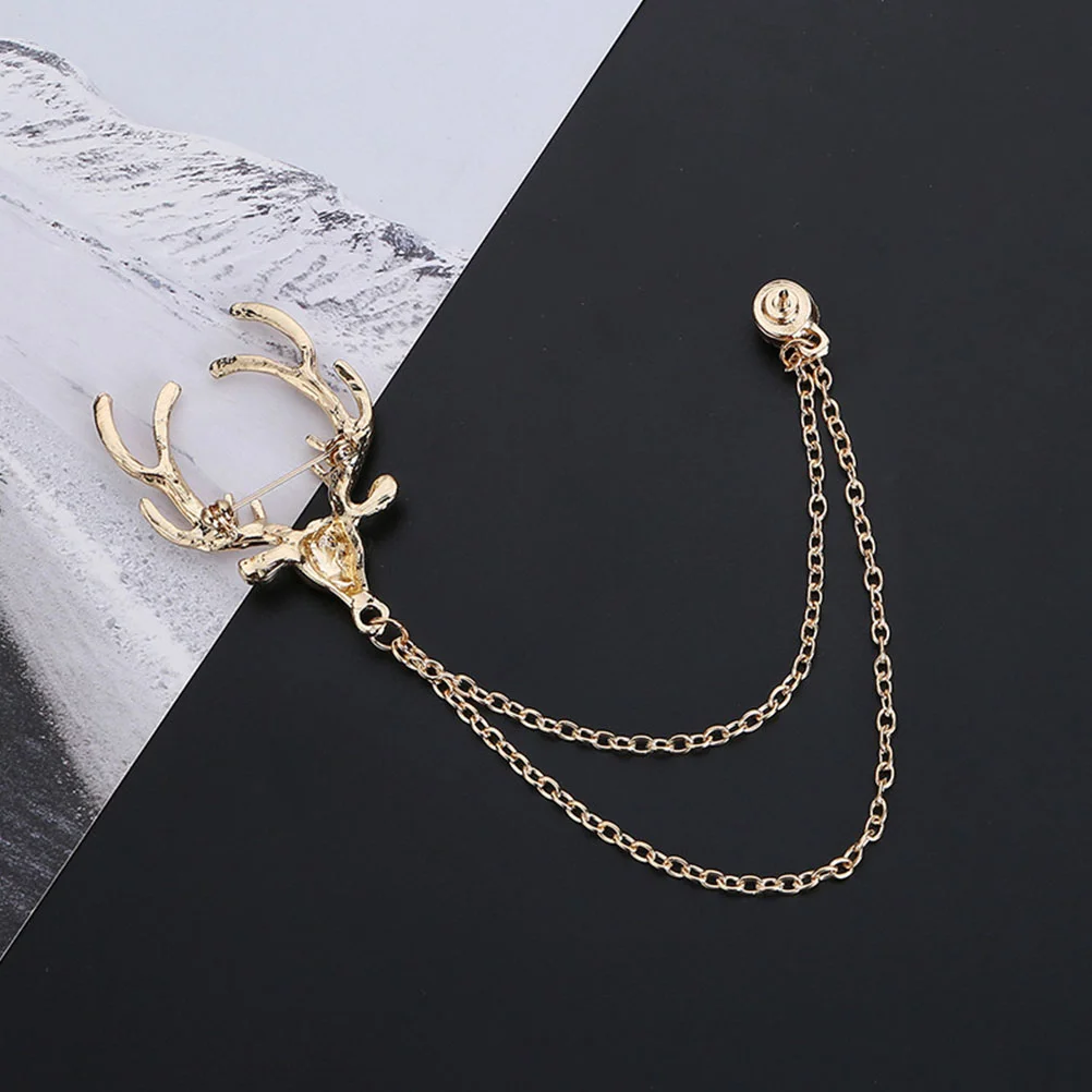 The Chain Men Brooch Pin Suit Decoration for Man Hanging Career Badge Breast Decorative Pins