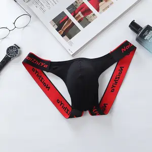 New Men s Sexy Breathable Thongs Low Waist U Convex Underwear Underpants Men s G String Underwear T Back Bikini Briefs
