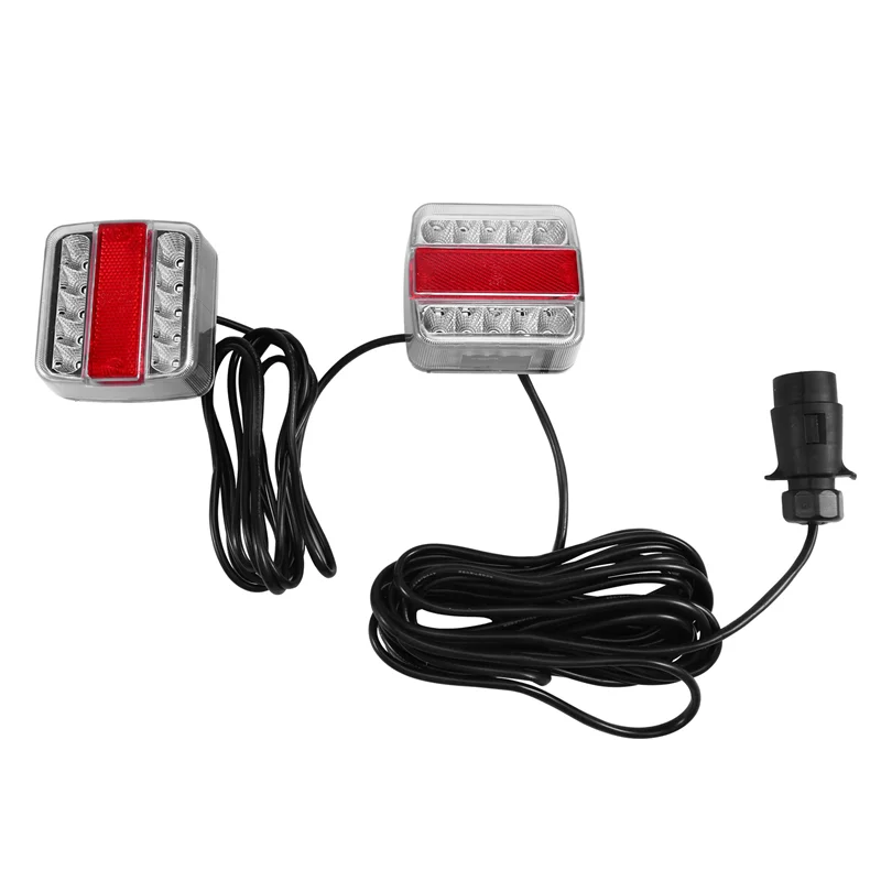 

1 комплект, 12 В, отражатель, задний фонарь для прицепа, индикатор остановки тормоза, номерной знак, лампа для грузовика, 7-контактная вилка