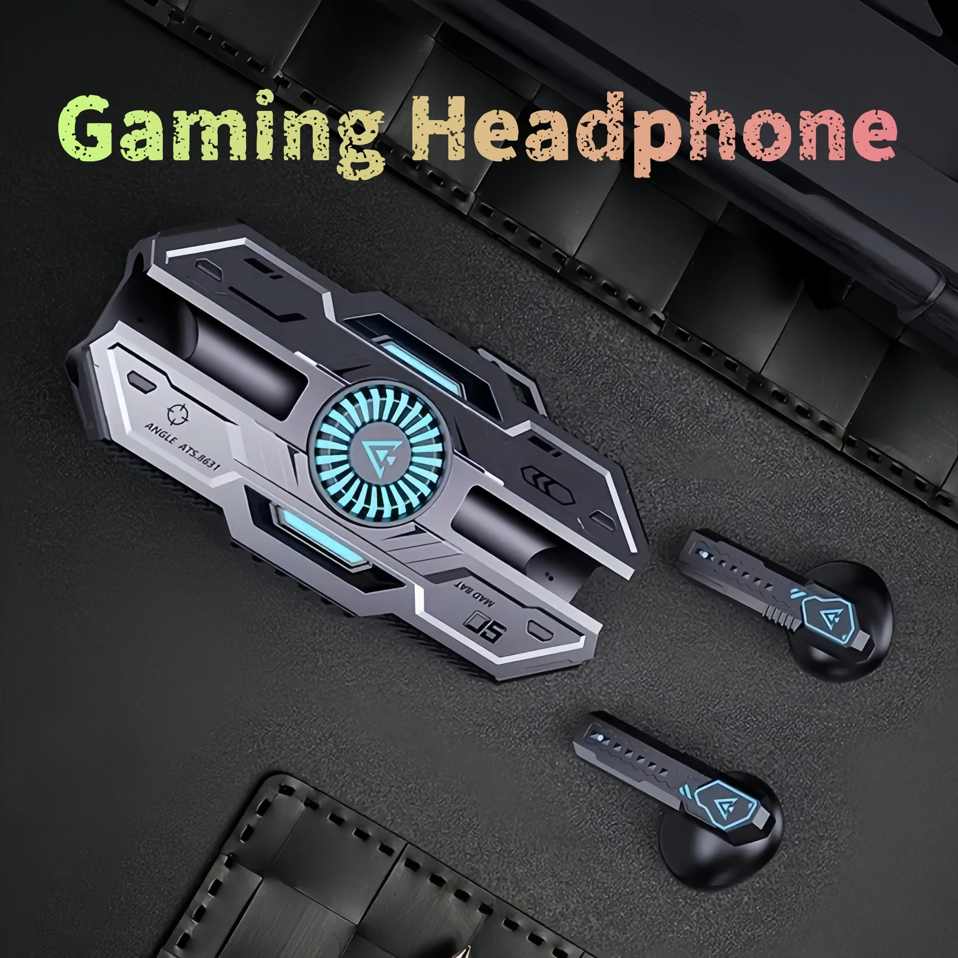 سماعات أذن لاسلكية مع الكمون المنخفض للغاية، سماعات أذن بلوتوث للألعاب بلوتوث 5.49، وقت الاستماع لمدة 36 ساعة، ميكروفونات شفافة،