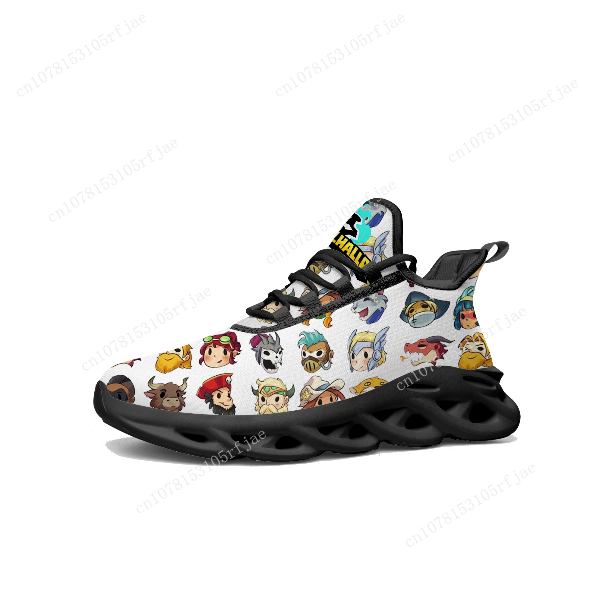 

Brawlhalla Custom Flats Sneakers Cartoon Game Mens Womens Teenager Sports Running Shoes High Quality Tailor Made Lace Up Shoes