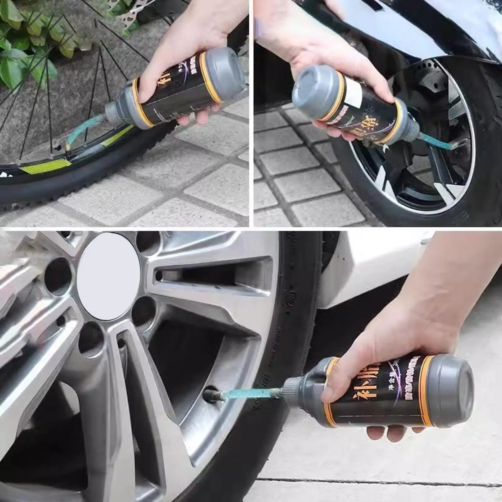 Tubeless Tire Sealant 380ml Long-Lasting Portable Glue Tire Leak Sealant For Supplies Bicycle Car ATV Tractor Athletic