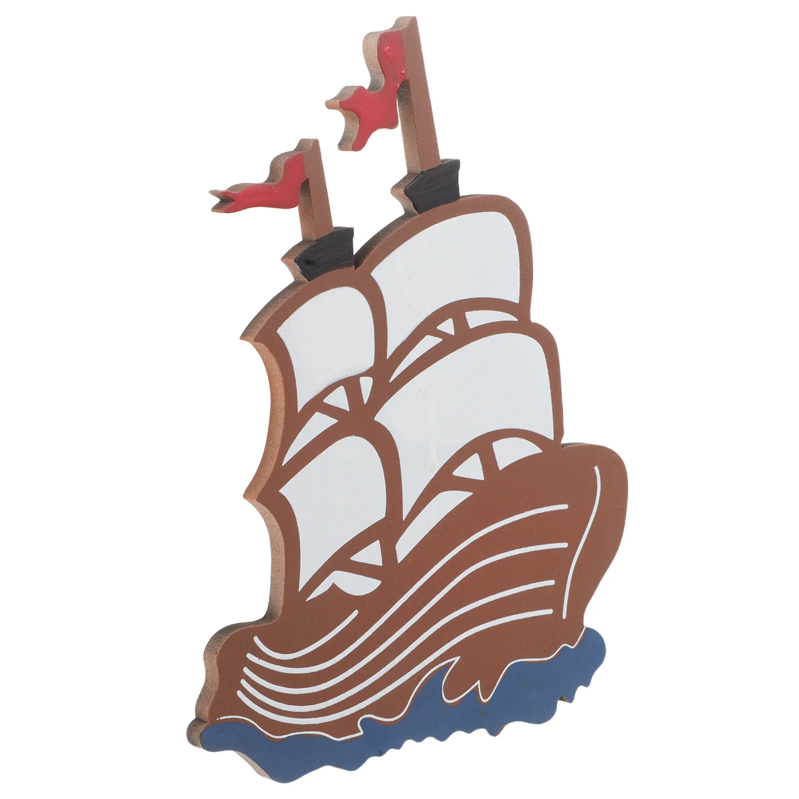 

Wooden Sailboat Nautical Refrigerator Magnet Ocean Themed Cute Fridge Sticker Magnetic Kitchen Whiteboard Decoration