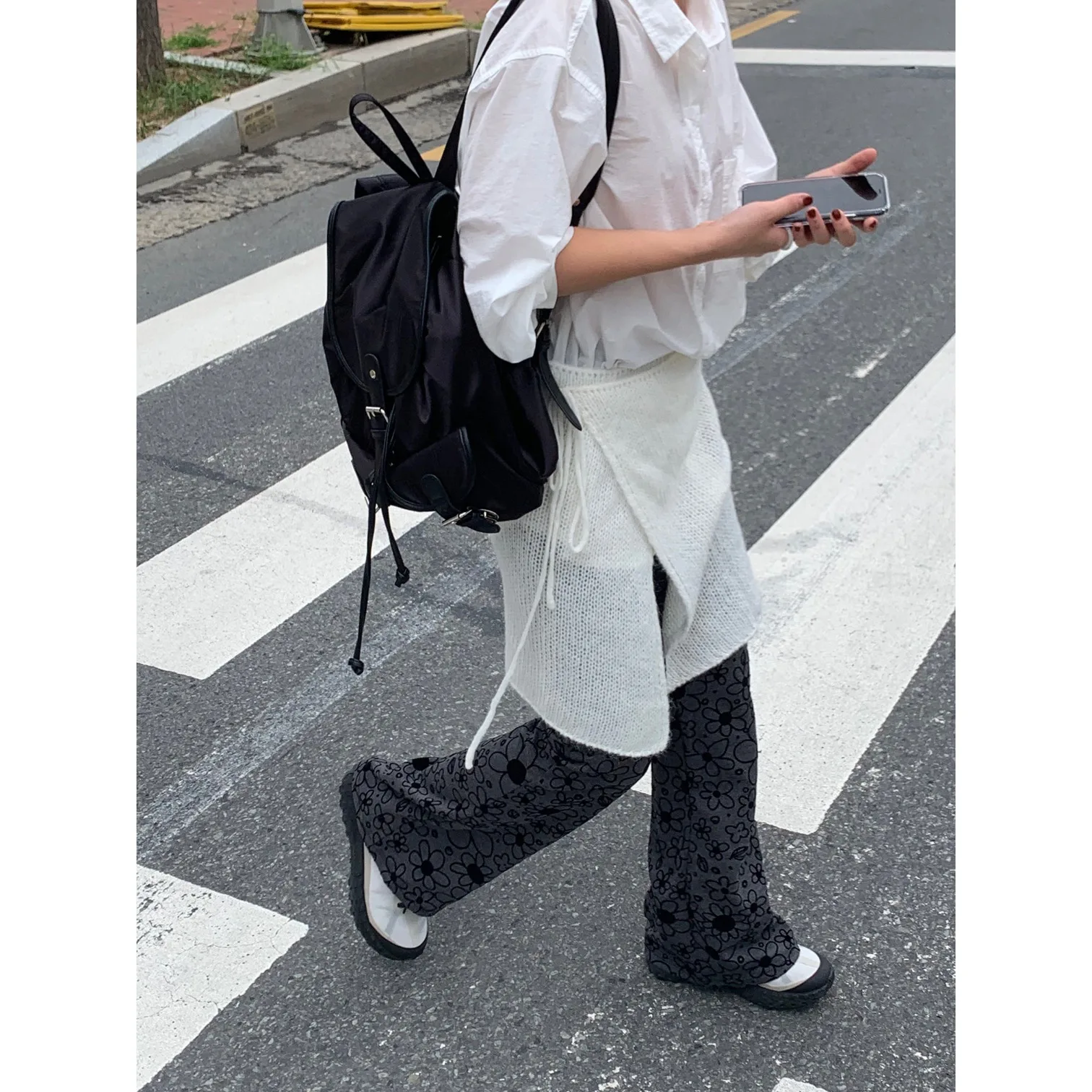 Retro Japanese Handmade Thick Needle Wool Rope Belted Half Skirt Casual A-Line Midi Skirt for Women in Daily Life