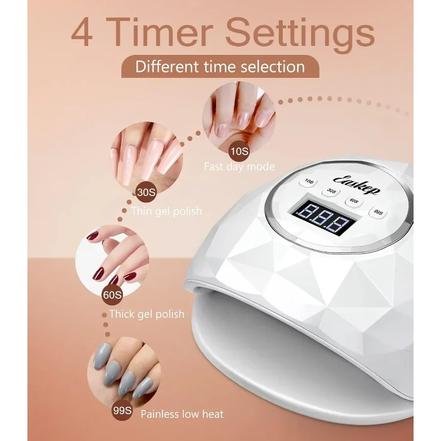 86 W UV-LED-Nagellampe für den Heim- und Salongebrauch, schnell aushärtender Gel-Nagellack-Trockner mit Augenschutz, UV-Licht-Technologie für Profe