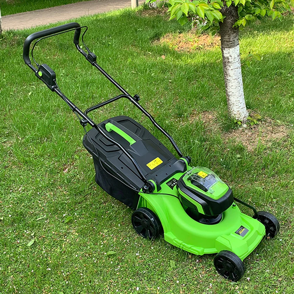 Lawn Mower Lawnmower Brushless Lithium Electric Lawn Mower Rechargeable Electric Household Hand Push Lawn Trimmer