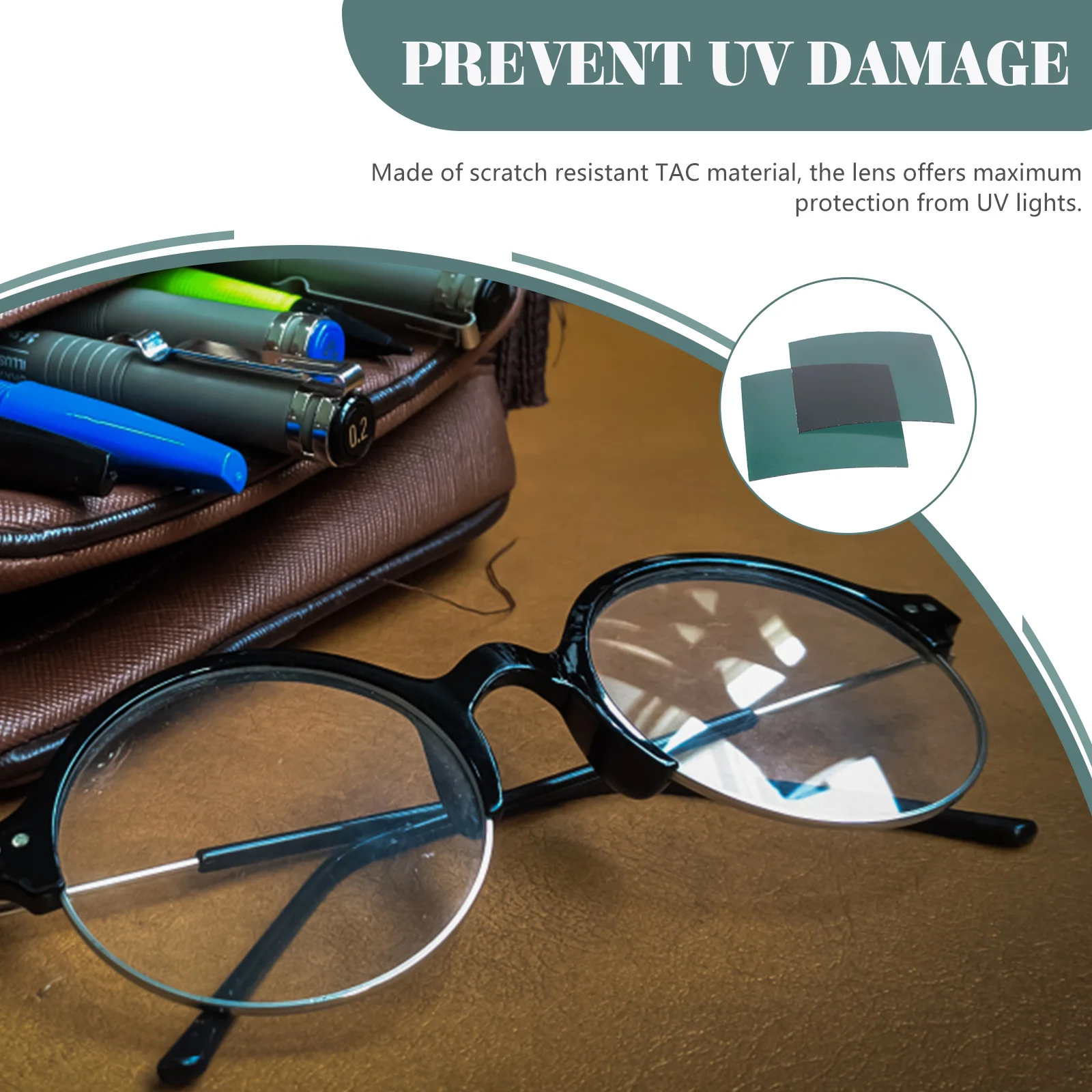 

2Pcs Polarized Lenses Scratch Resistant Sunglasses Replacement Lenses for Outdoor Driving Fishing Glasses Lens Repair