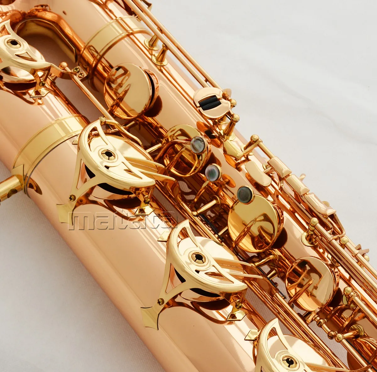 High quality Customized Rose Brass Baritone Saxophone new style Eb Bari Sax With Case