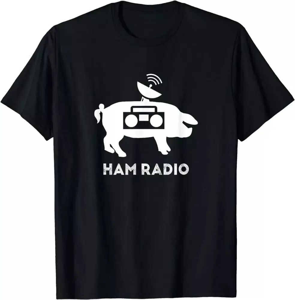 Funny Ham Radio Pig Lover Gift Morse Code Geek Operator Unisex T-ShirtAnime Pattern Y2K Summer Brand