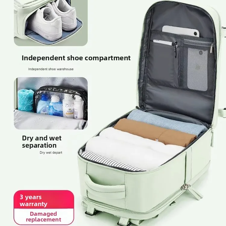 New Backpack Women's Large-capacity Business Computer Schoolbag Multi-functional Luggage Short-distance Business Trip Backpack