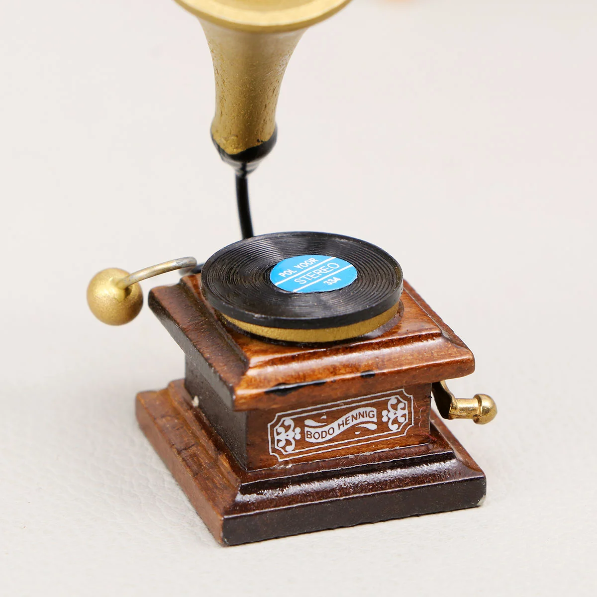 Mini Haus Grammophon Ornament Mini Retro Phonograph Dekor Mini Möbel Modell Zubehör Mini Haus Möbel