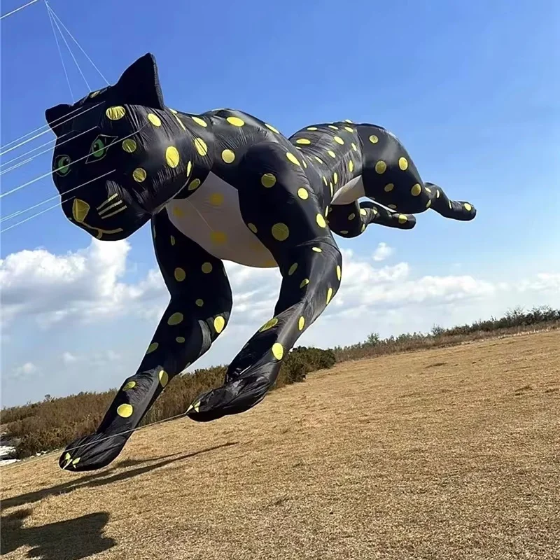 Free Shipping 10m Leopards kites flying for adults kites reel professional wind kites tiger kites animal giant outdoor games koi