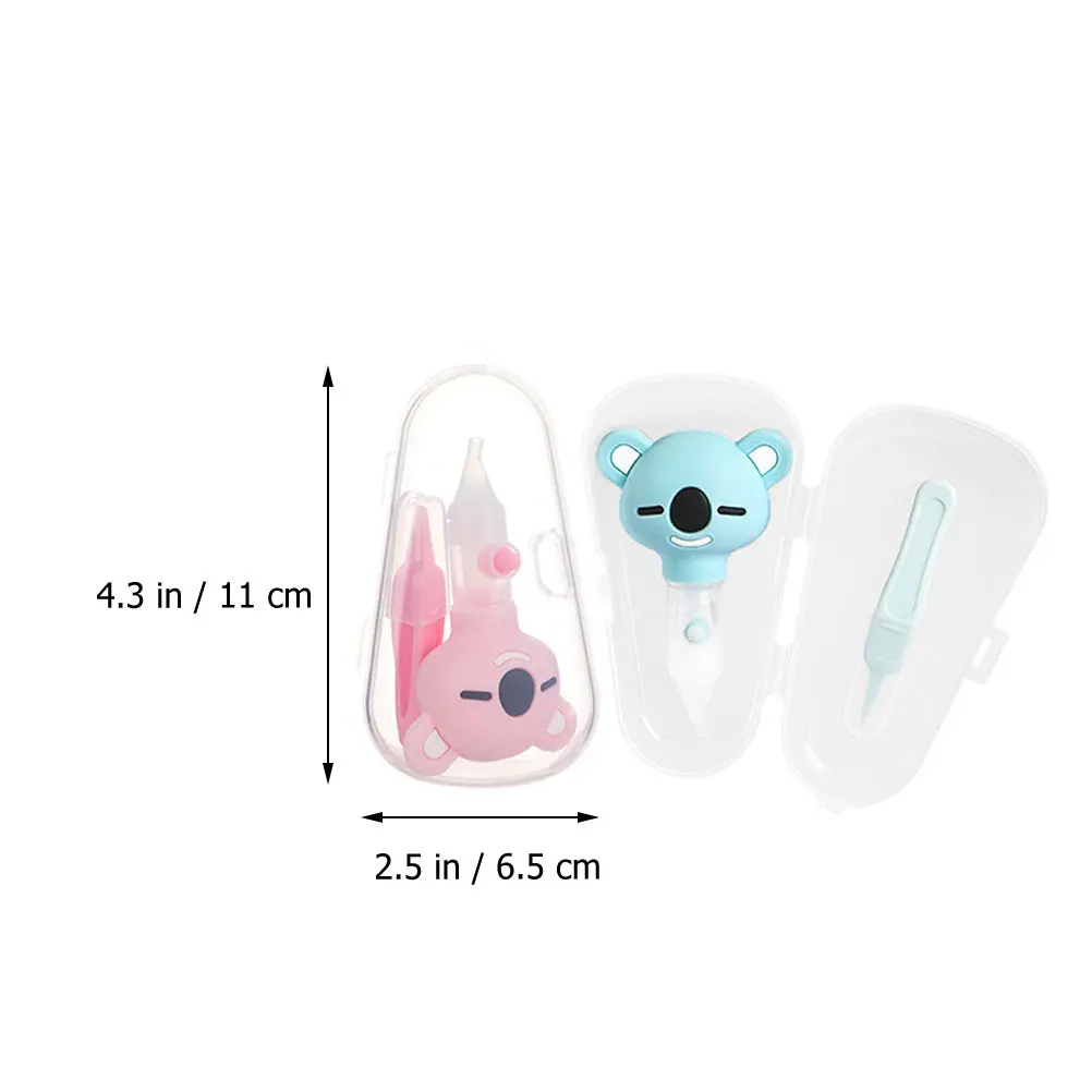 Baby Nasal Aspirator 2 Piece Manual Mucus Cleaner for Newborn Infants Silent Portable Travel Essential