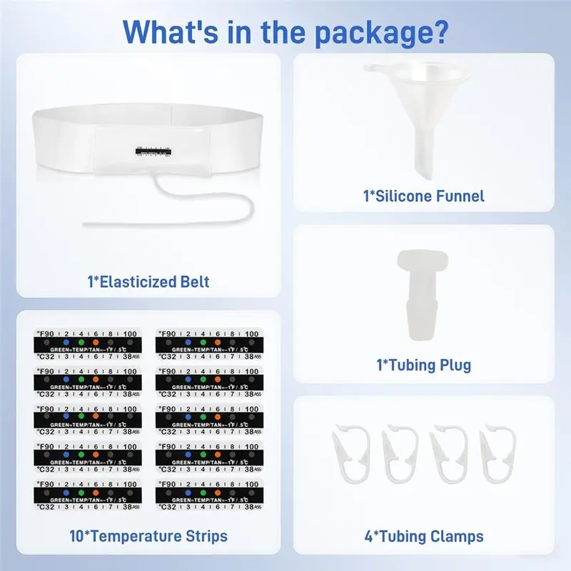WORTHOWN-Urine Test Complete Kit-2 To 4 Oz Concealed Sample Bag With Adjustable Belt,Temperature Strips & Funnel,Storage System