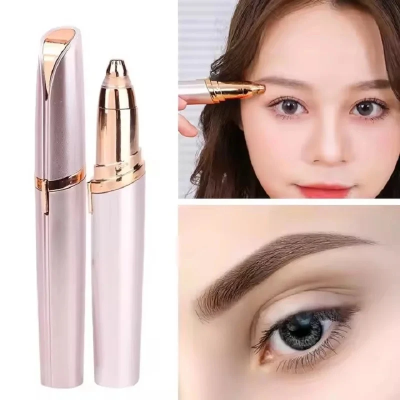1/2/3pcs Aparador de Sobrancelhas Elétrico Portátil Mini, Depilador de Sobrancelhas Feminino, Aparador Recarregável USB, Ferramenta de Beleza para Maquiagem dos Olhos