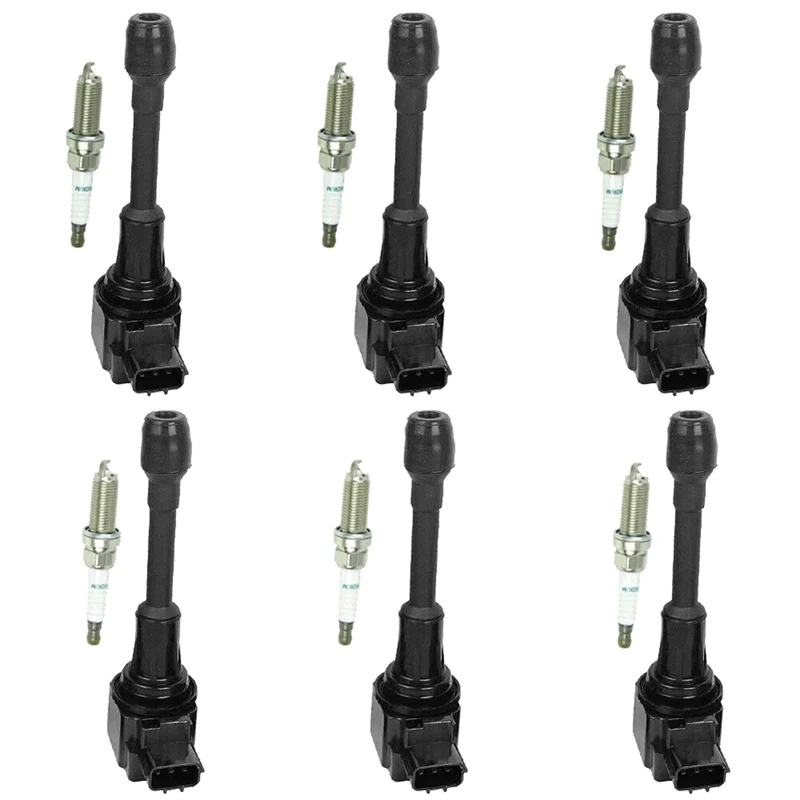 6Pcs Ignition Coil 6Pcs Spark Plug For Nissan Maxima V6 3.5L 2009-2019 UF550 C1670