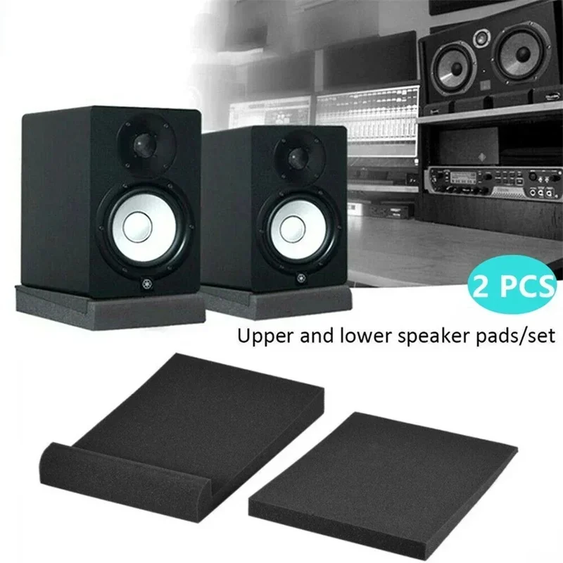 

Studio Monitor Isolation Speaker Base Tilt Speaker Shock Pad High-density Sponge Blocks Sound Cotton Speaker Accessories 2 Pack