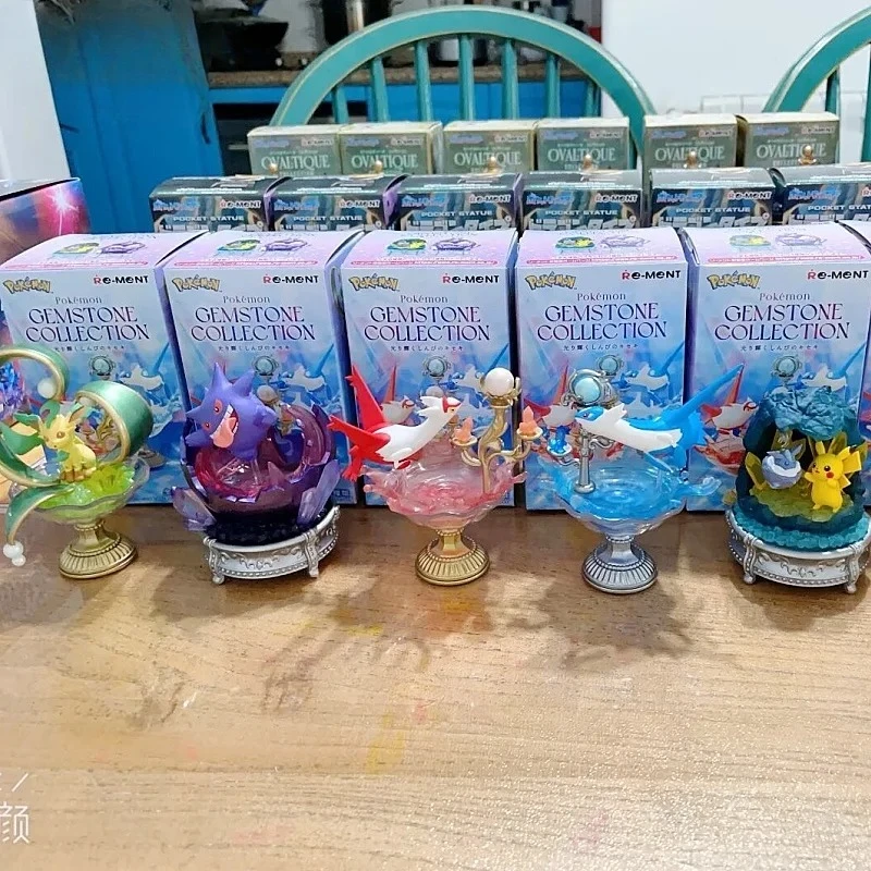 

Re-Ment Pokemon True Miracle Mysterious Gemstones Sparkling Scene Template Fashionable Miniature Action Toy Collectible Gift