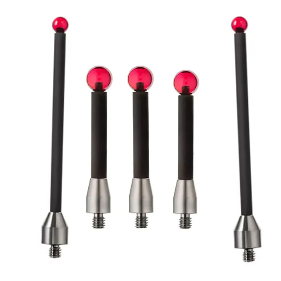 M5 threaded contact pin, ruby ball probe, carbon fiber shaft, CMM spare parts, 3D coordinate measuring machine contact pin