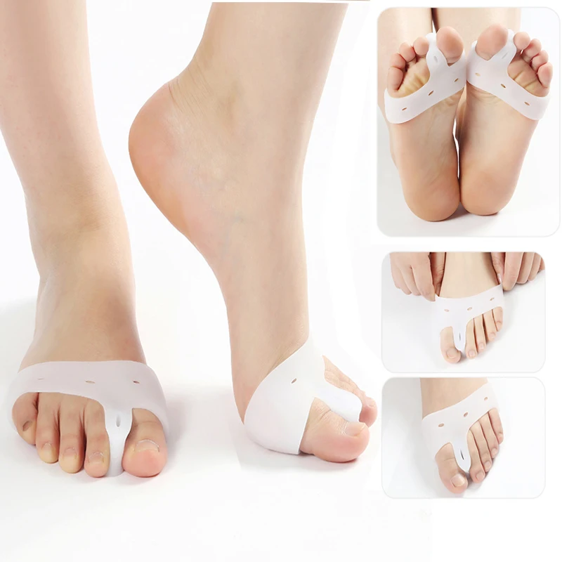 Toe Corrector Feet Pads for Heels  Toe Support Breathable Silicone Toe Corrector Toe Splitter Forefoot Pad Foot Care Silicon