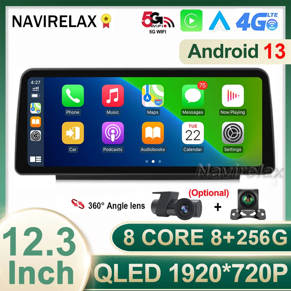 

12.3 inch Android 13 Auto Carplay For Mercedes Benz M-Class W164 GL-Class X164 ML GL Car Radio Multimedia Player GPS 360 Camera