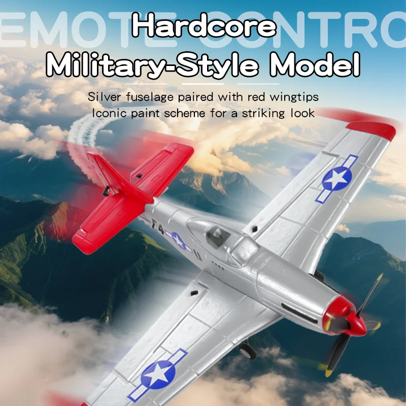 

New Fx9501 Remote-Controlled Aircraft Four-Channel Brushless P51 Mustang Fighter Jet Fixed-Wing Model Airplane Outdoor Toy Gift