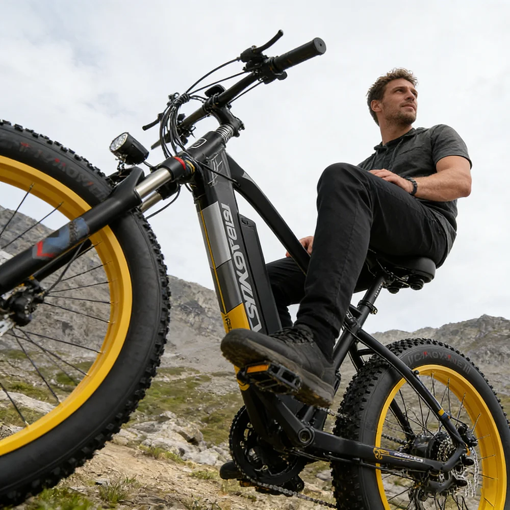 Elektrofahrrad LANKELEISI XC4000 für Erwachsene 1000W Motor 48V 17,5Ah Akku 26 Zoll Reifen Höchstgeschwindigkeit 40KM/H 100KM Reichweite